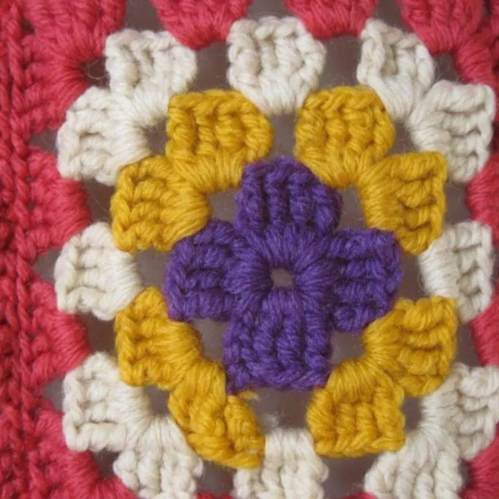Afgan Crochet Bedspread Blanket Colorful 50
